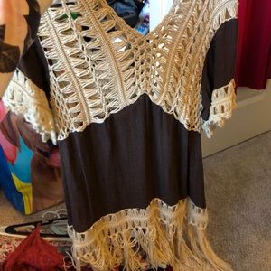 Bohemian knit top/ tunic